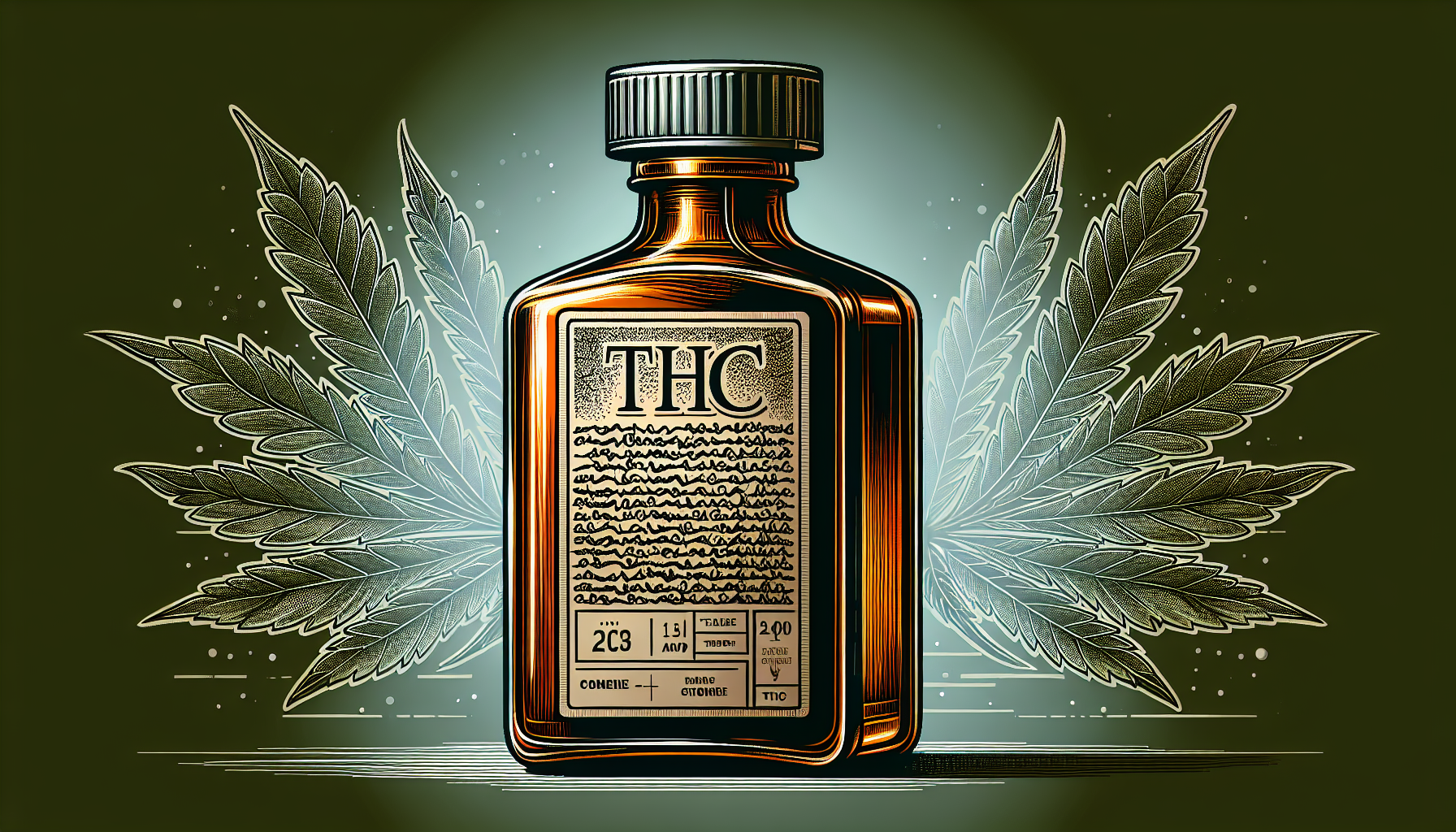 Flasche mit THC Liquid